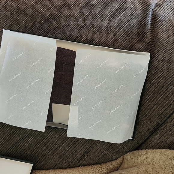 Bvlgari Gray Multi Geo Print Silk Scarf With Box - Picture 11 of 12